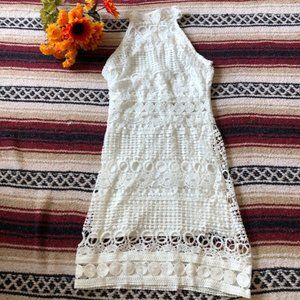 White Lace Mini Dress